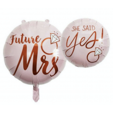 Foil Balloon - Future Mrs/She Said yes Double Sided Round Balloon